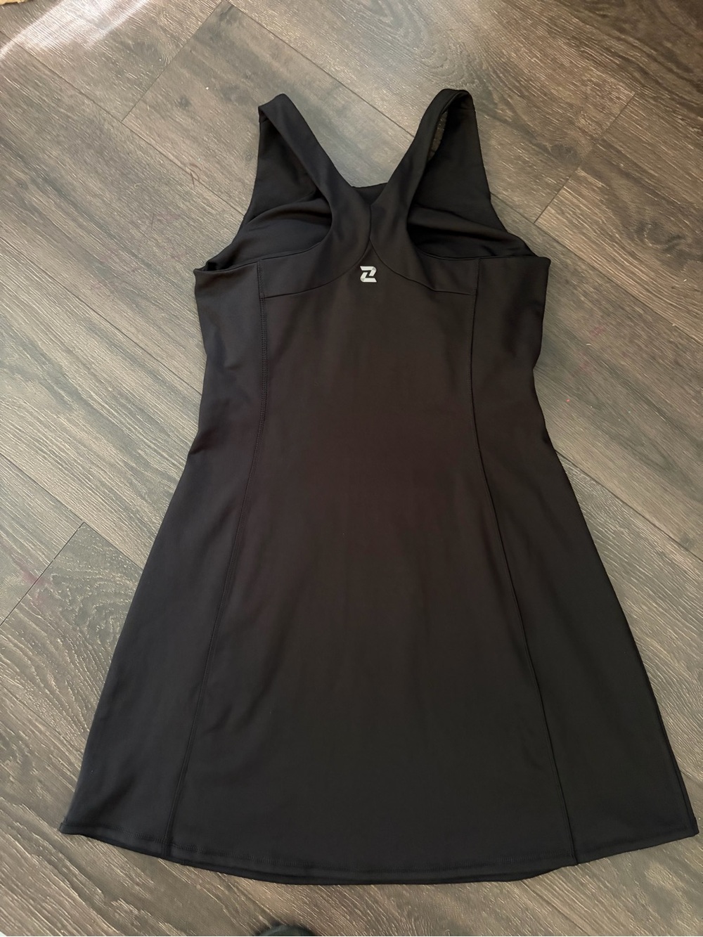 ZELOS Black Racerback Athletic Mini Dress Medium